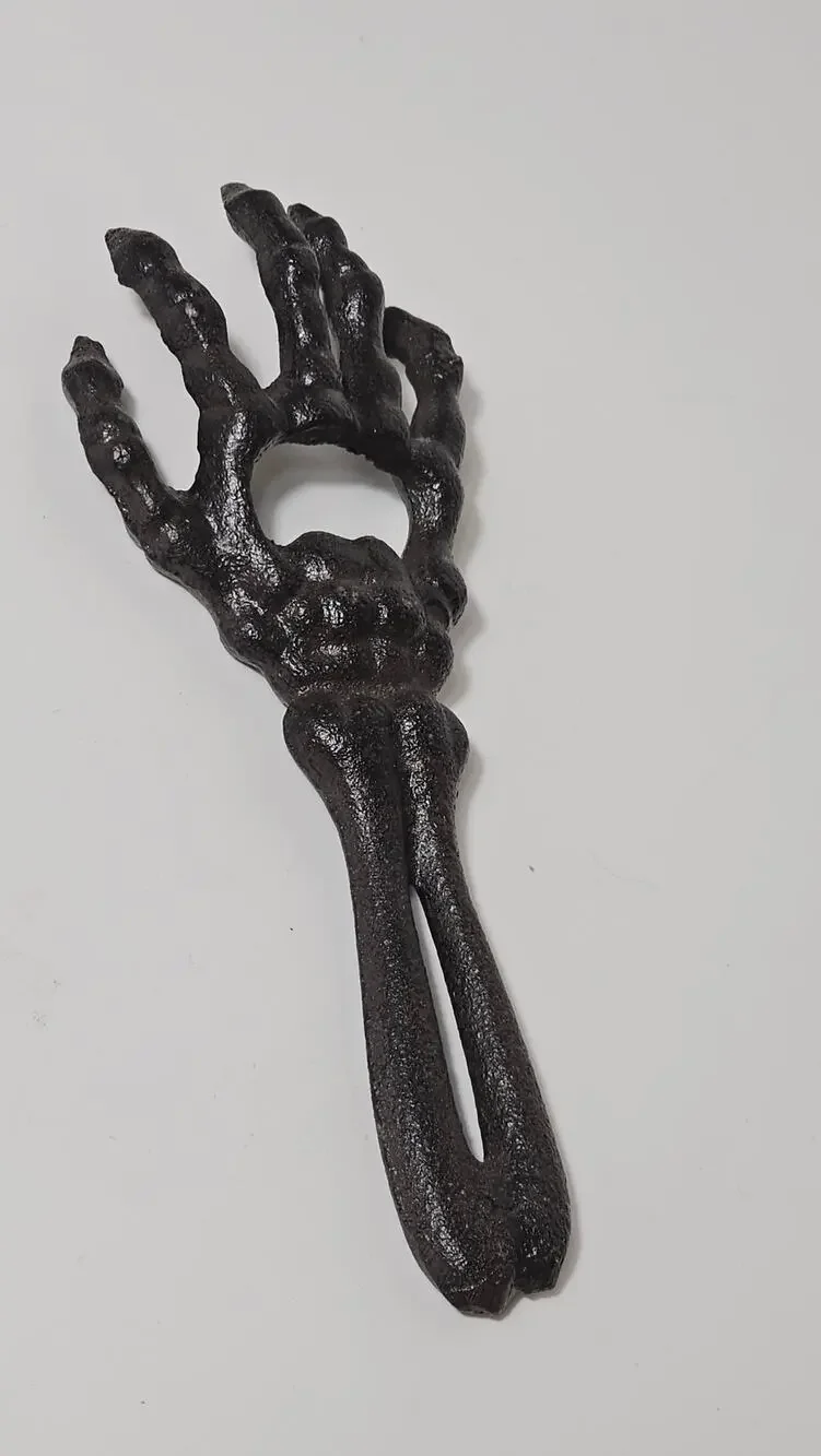 Cast Iron Skeleton Hand Bottle Opener